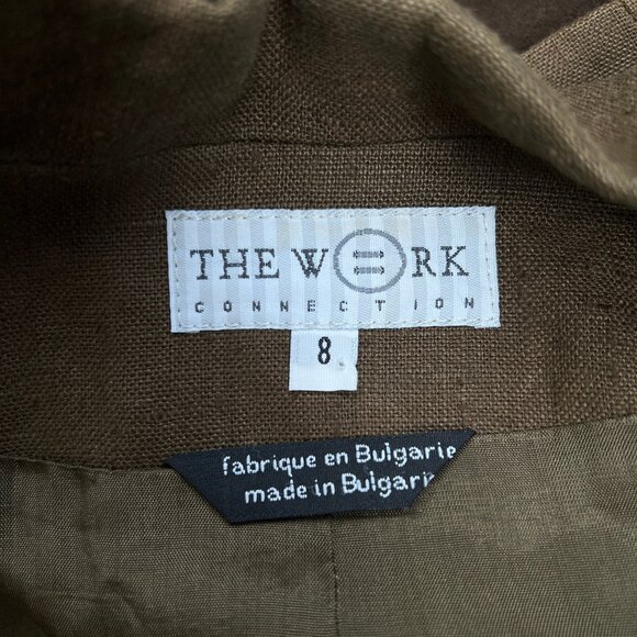 Vintage 100% Linen Blazer Jacket Coat Oversized Old Money Academia Quiet Luxury - Picture 5 of 8